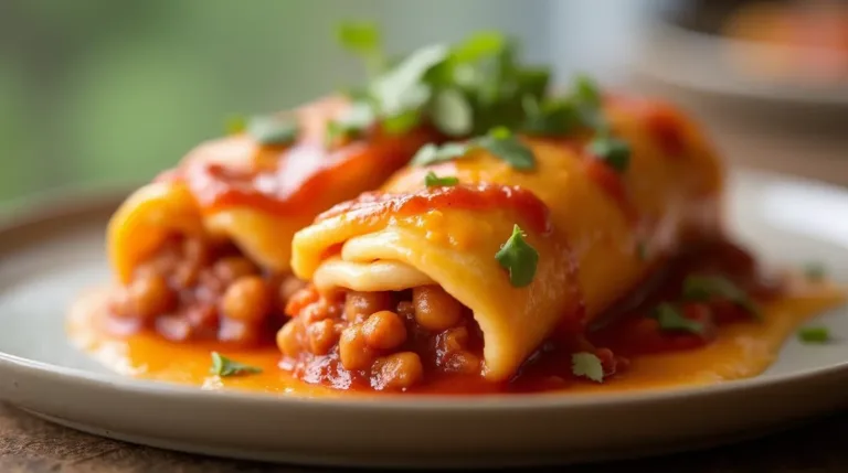 Boulders Enchilada Recipe served in a modern dish with rich colors and melted cheese.